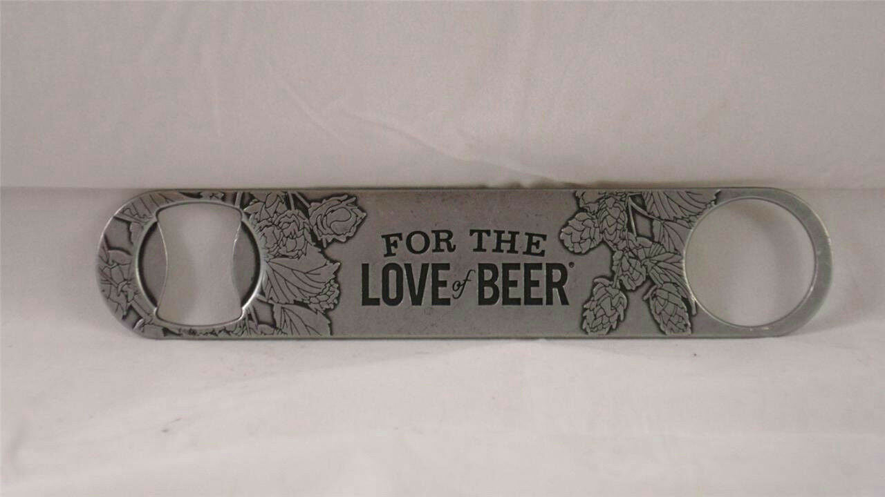 Samuel Adams For The Love of Beer Paddle Bottle Opener Bar Key Pewter
